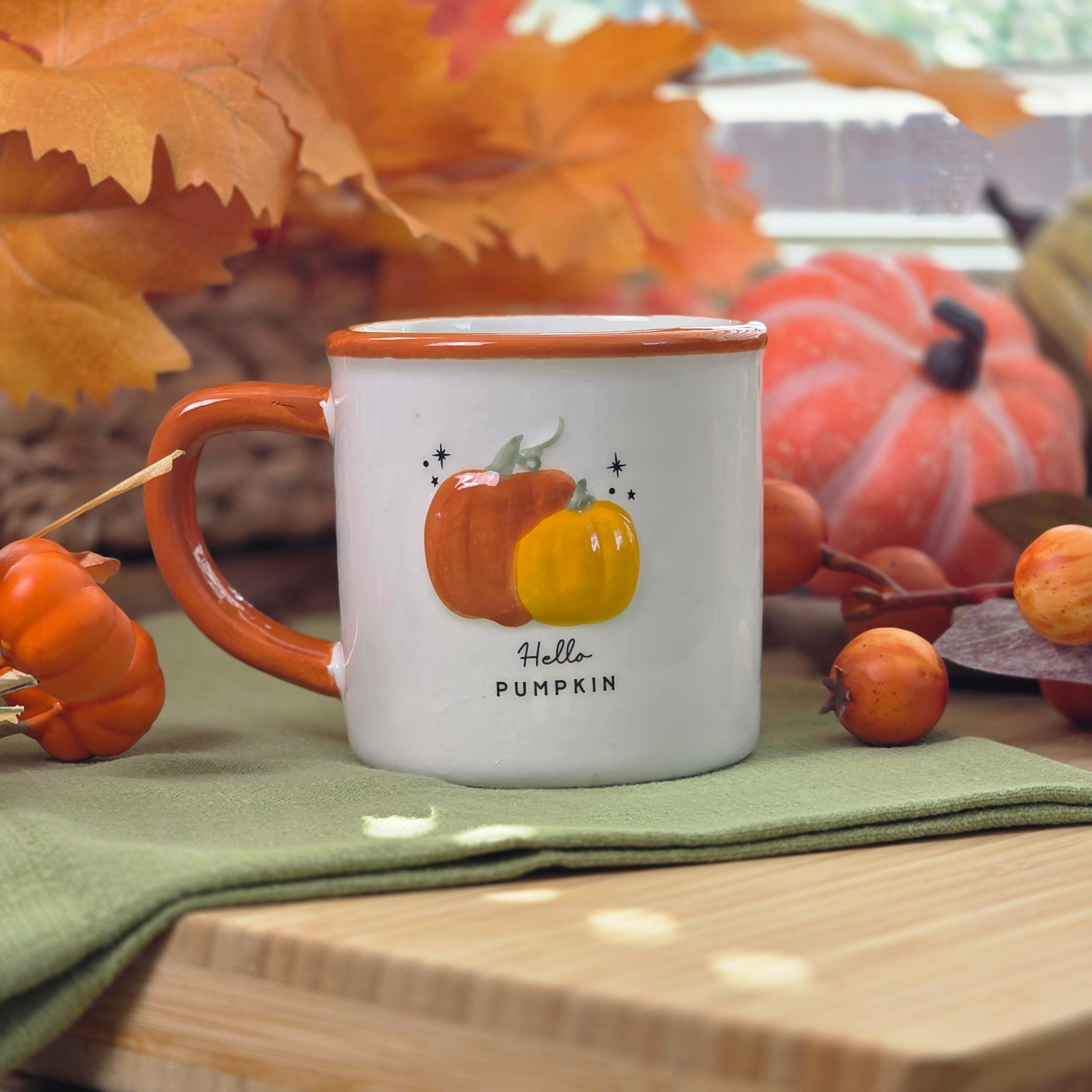 Hello Pumpkin Stoneware Mug