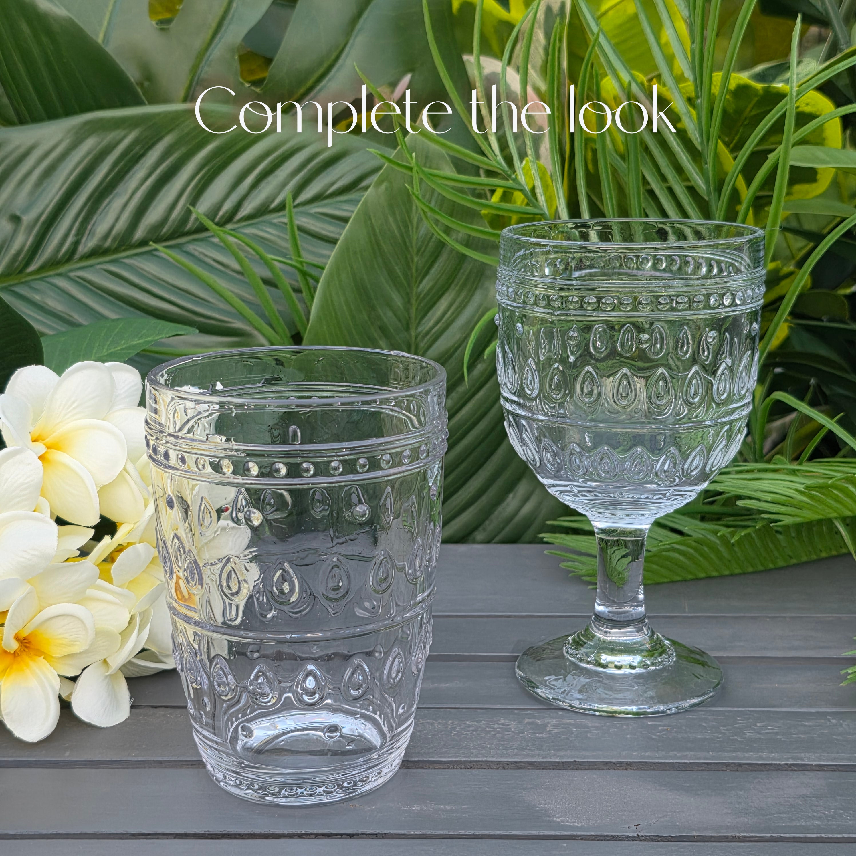 Fez Patterned Highball Glasses — Set of 2