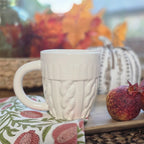 White Sweater Knit Ceramic Mug