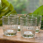 Clear Ribbed Glass Tumblers – CÔTÉS Elegance, Set of 2
