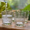 Clear Ribbed Glass Tumblers – CÔTÉS Elegance, Set of 2