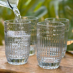Clear Ribbed Iced Tea Glasses – CÔTÉS Elegance, Set of 2