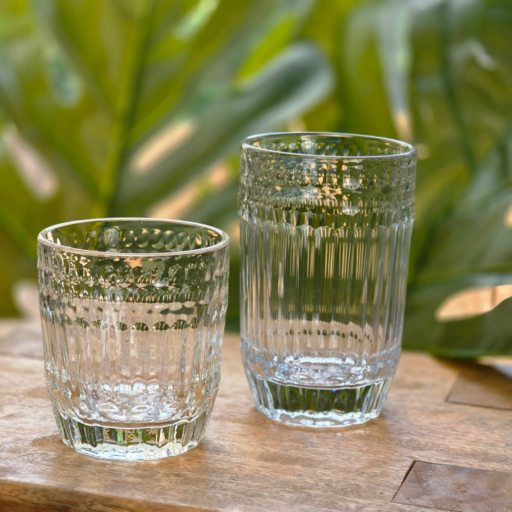 Clear Ribbed Iced Tea Glasses – CÔTÉS Elegance, Set of 2
