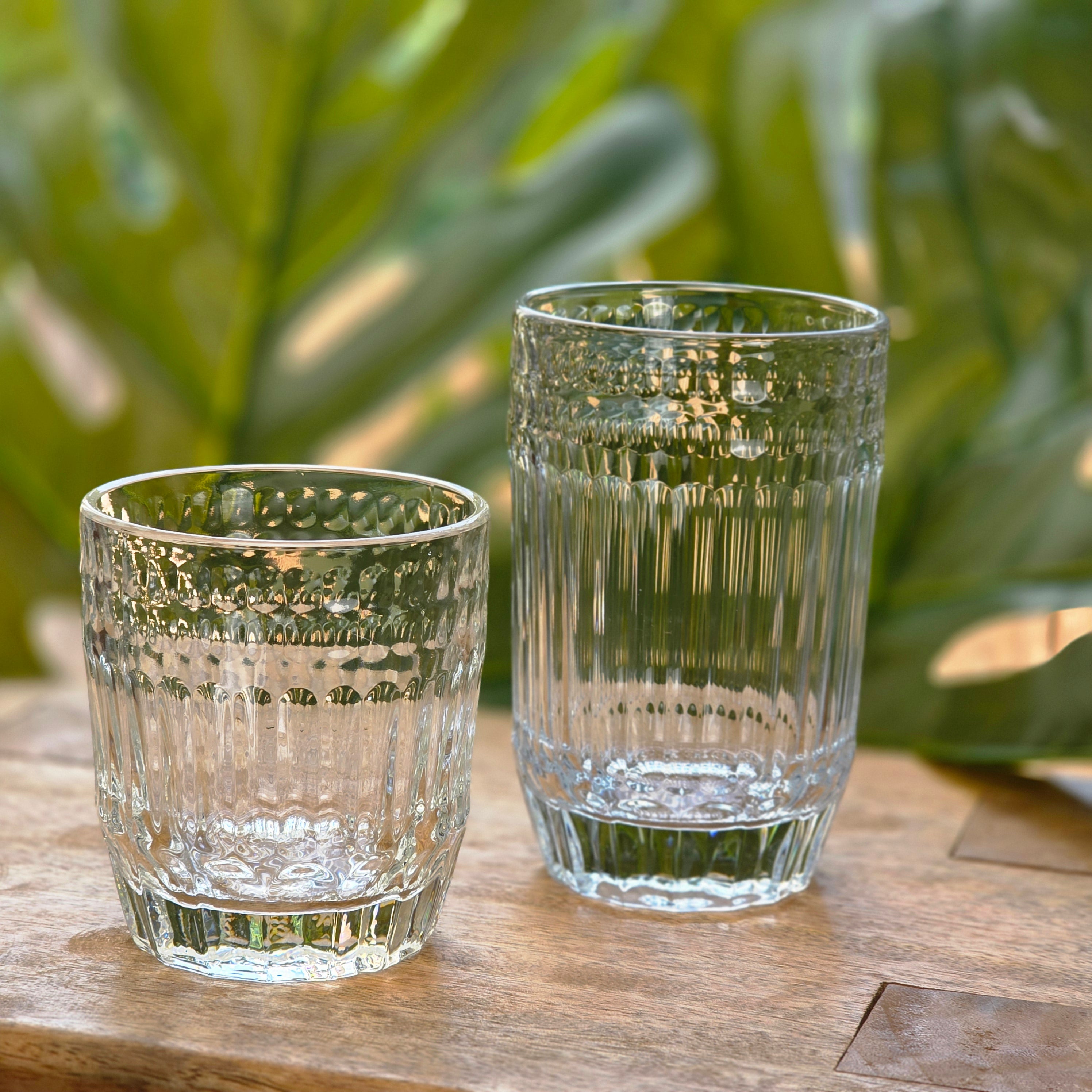 Clear Ribbed Iced Tea Glasses – CÔTÉS Elegance, Set of 2