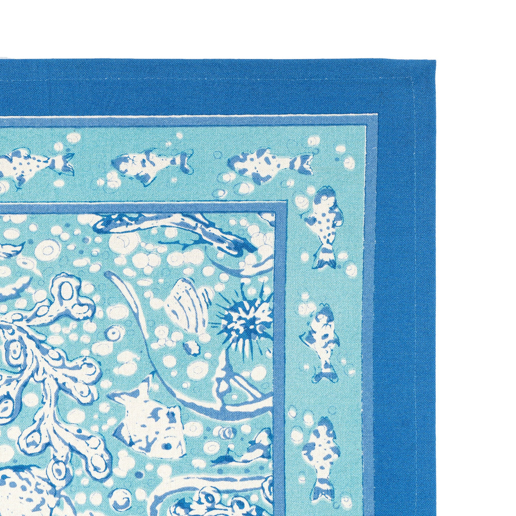 Coastal Sea Life Cotton Placemats — Set of 4