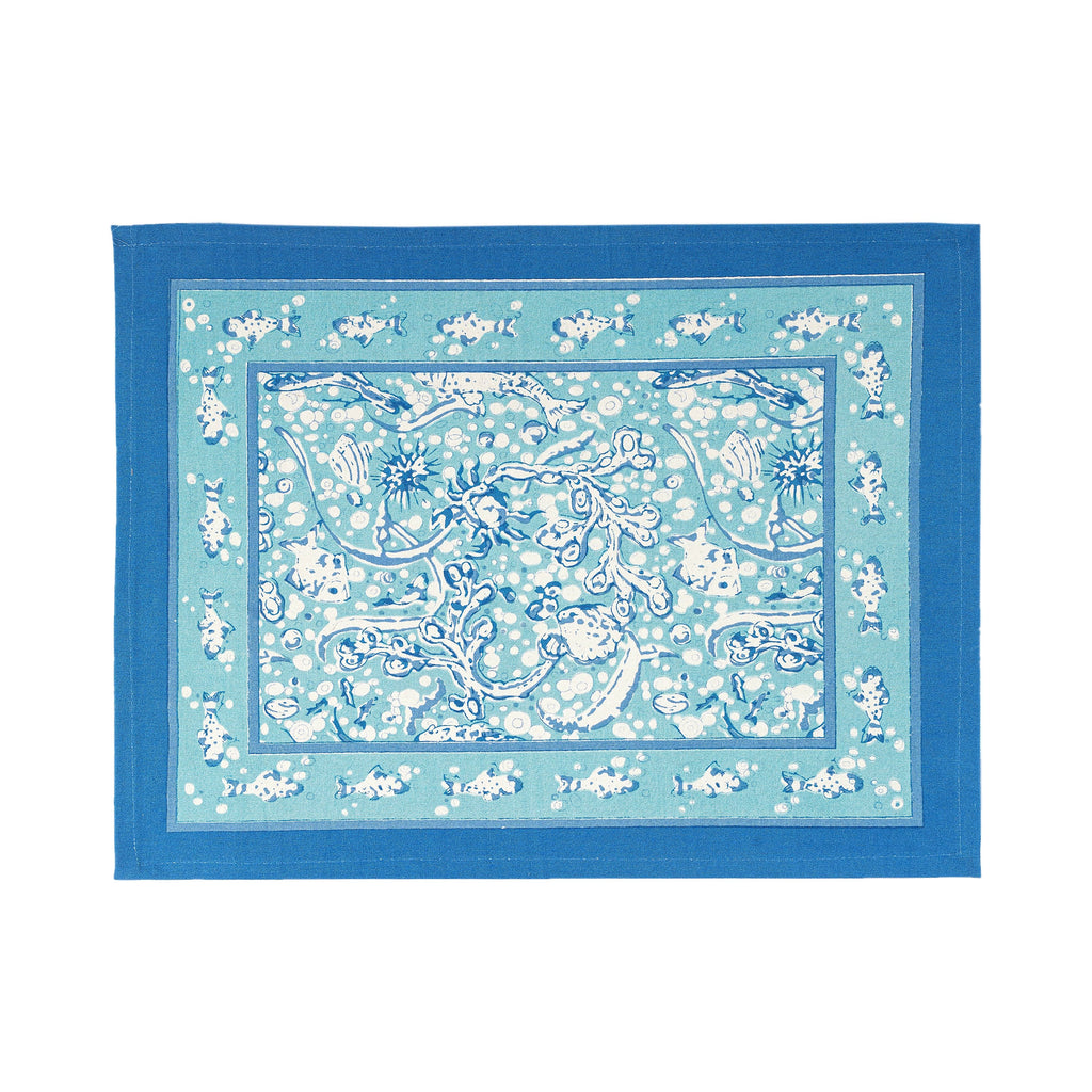 Coastal Sea Life Cotton Placemats — Set of 4