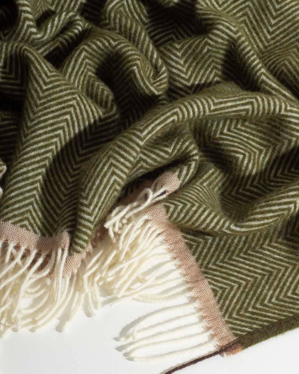 Denver Olive — New Zealand Wool Throw