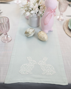 Easter Bunny Cotton Runner, Mist