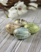 Pistachio & Gold Decorative Easter Eggs – Set of 2