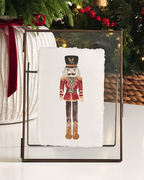 Nutcracker Framed Art in Medium Patina Gold Frame — Holiday Edition