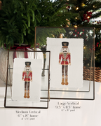Nutcracker Framed Art in Medium Patina Gold Frame — Holiday Edition