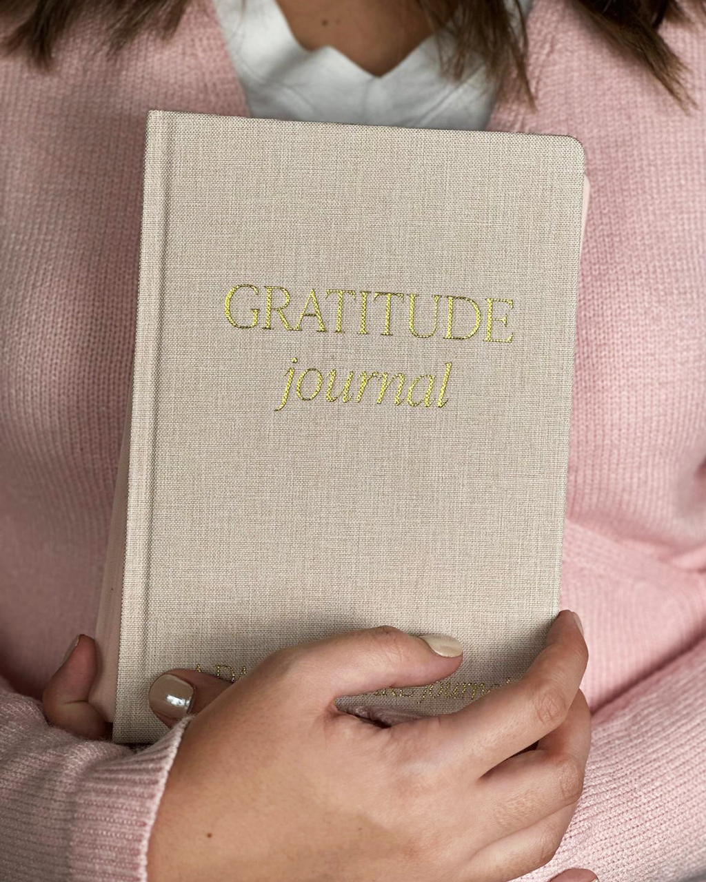 Gratitude Fabric Journal – Daily Prompts for Mindful Living