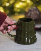 Green Tree Mug – Holiday Ceramic Coffee Mug