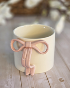 Pink Bow Handle — Ceramic Mug
