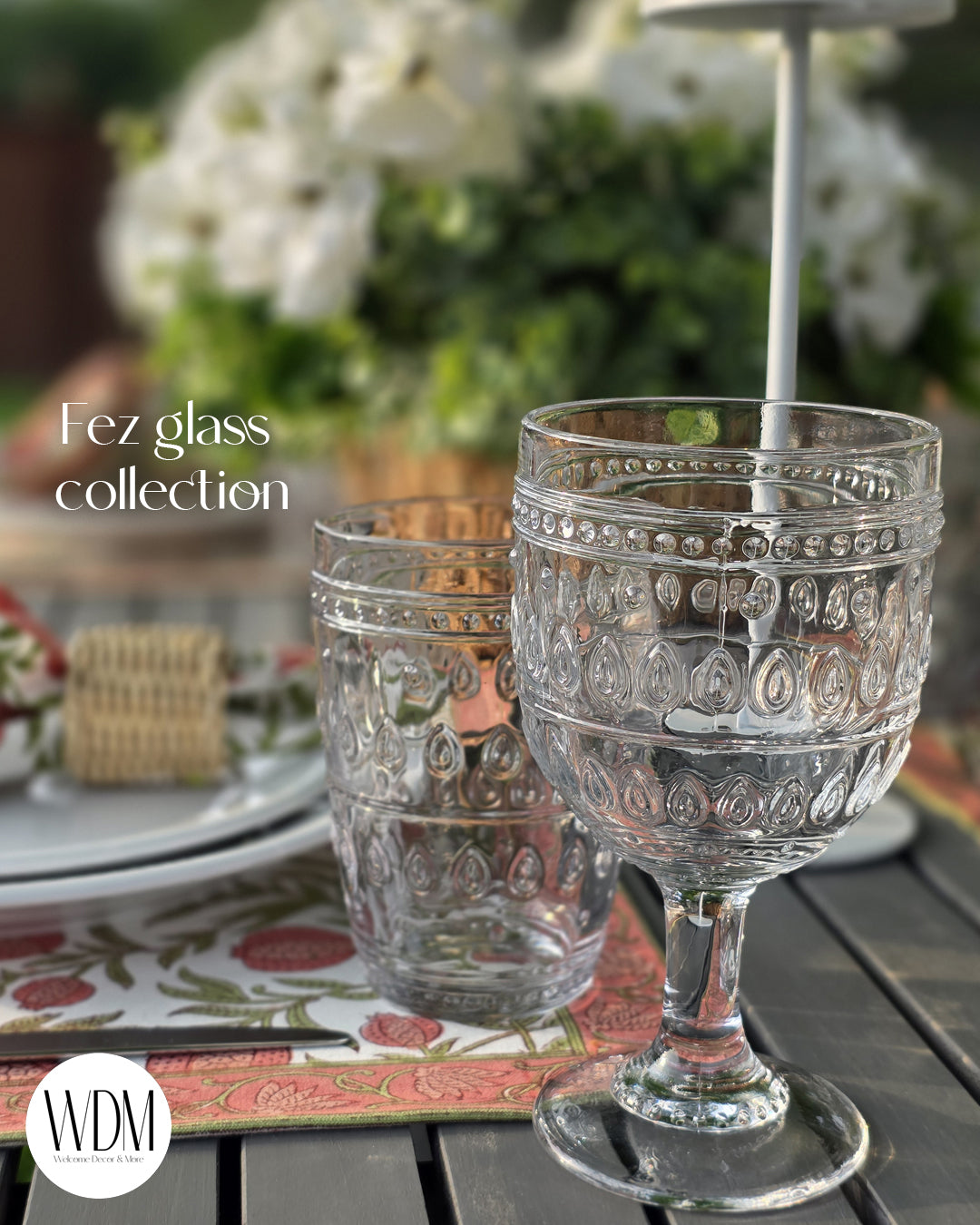 Fez Patterned Highball Glasses — Set of 2