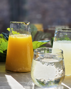 Tapered Clear Glass Carafe