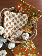 Cotton Reversible Napkins – Autumn Bloom, Set of 4