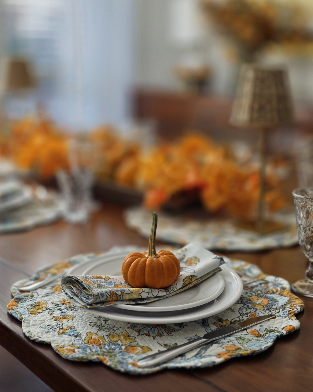 Ainsley Bloom — Reversible Quilted Placemats (Set of 4)