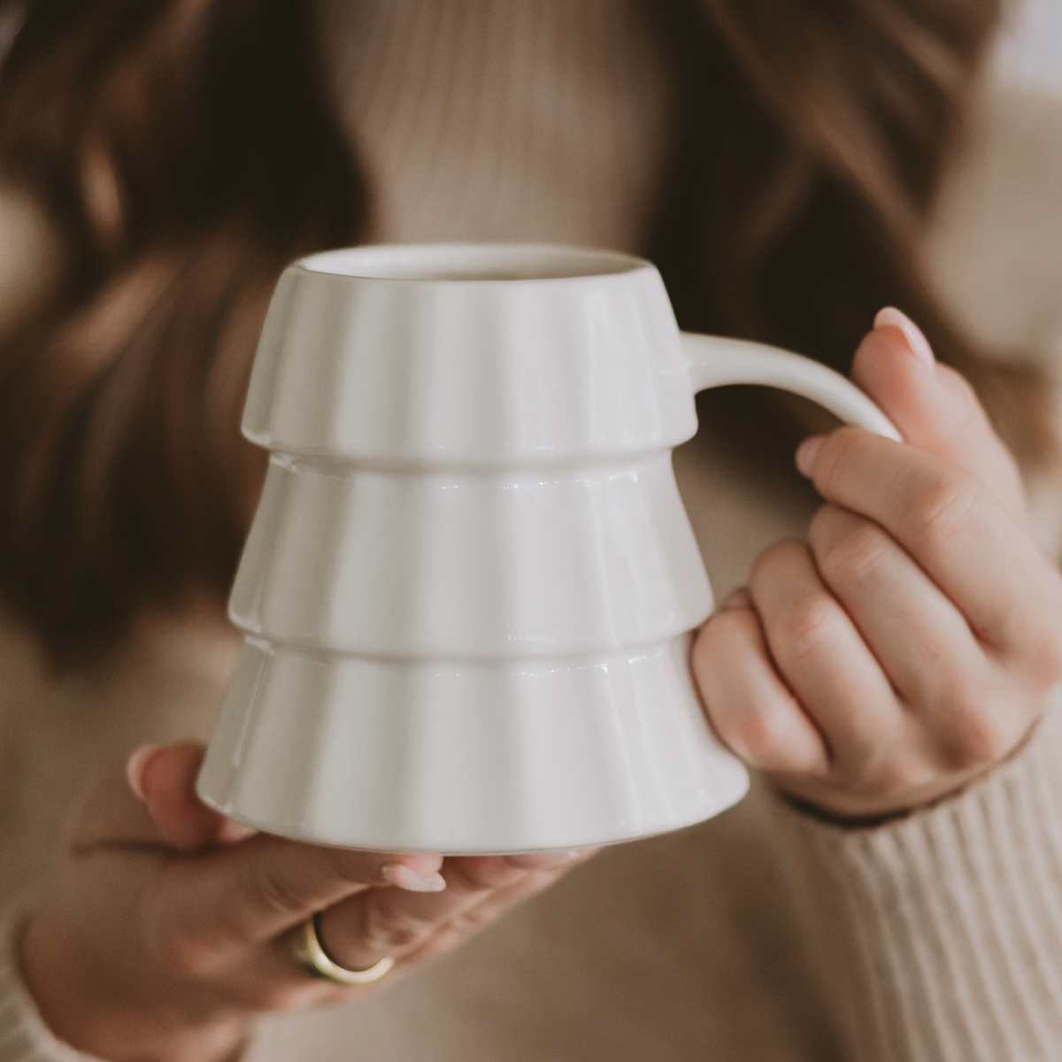 White Christmas Tree Mug