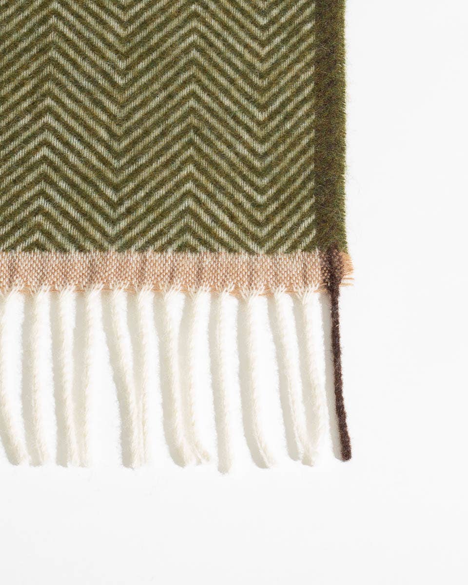 Denver Olive — New Zealand Wool Throw