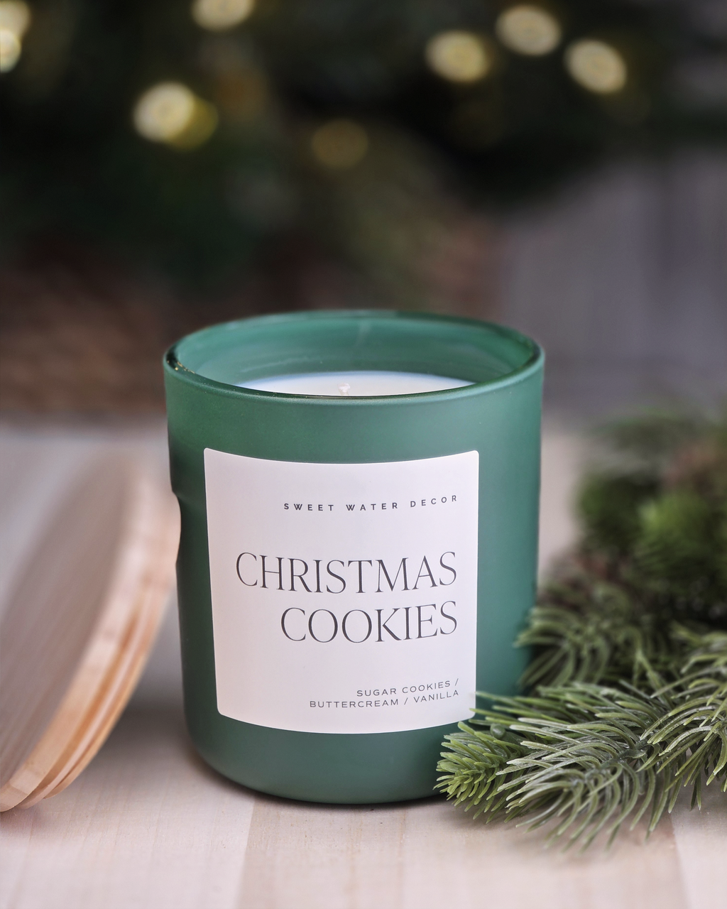Cozy Christmas Cookies Candle Gift Set — with Complimentary Holiday Art Postcard