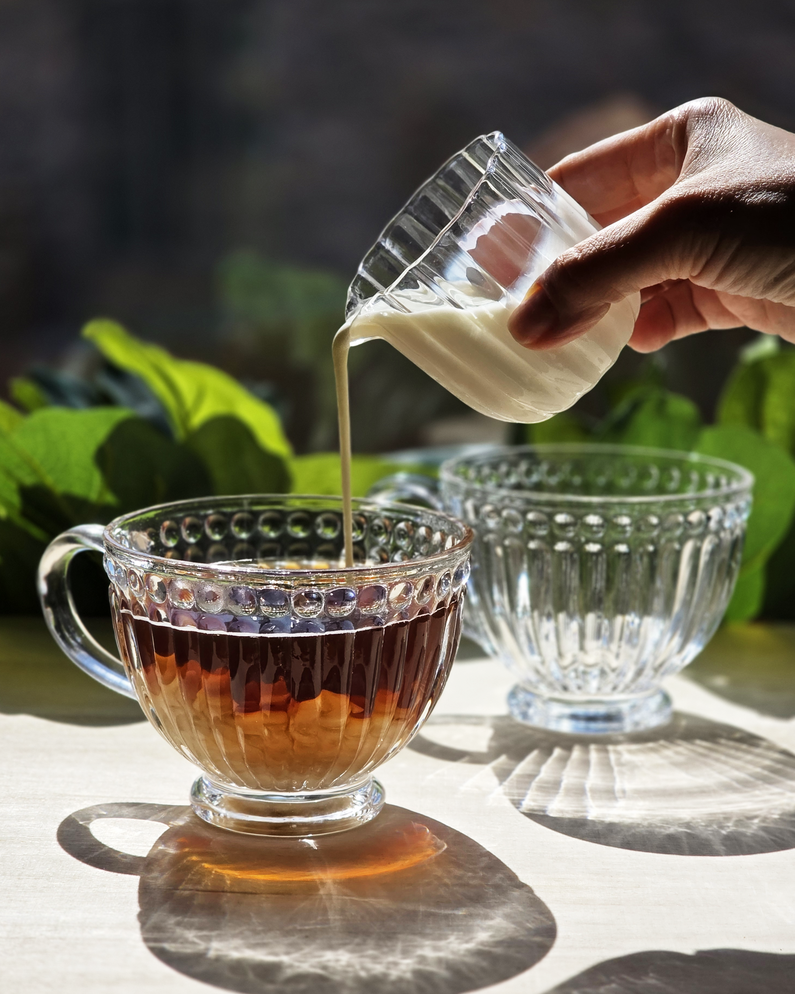 Ribbed Crystal Oversized Coffee Mugs – Set of 2