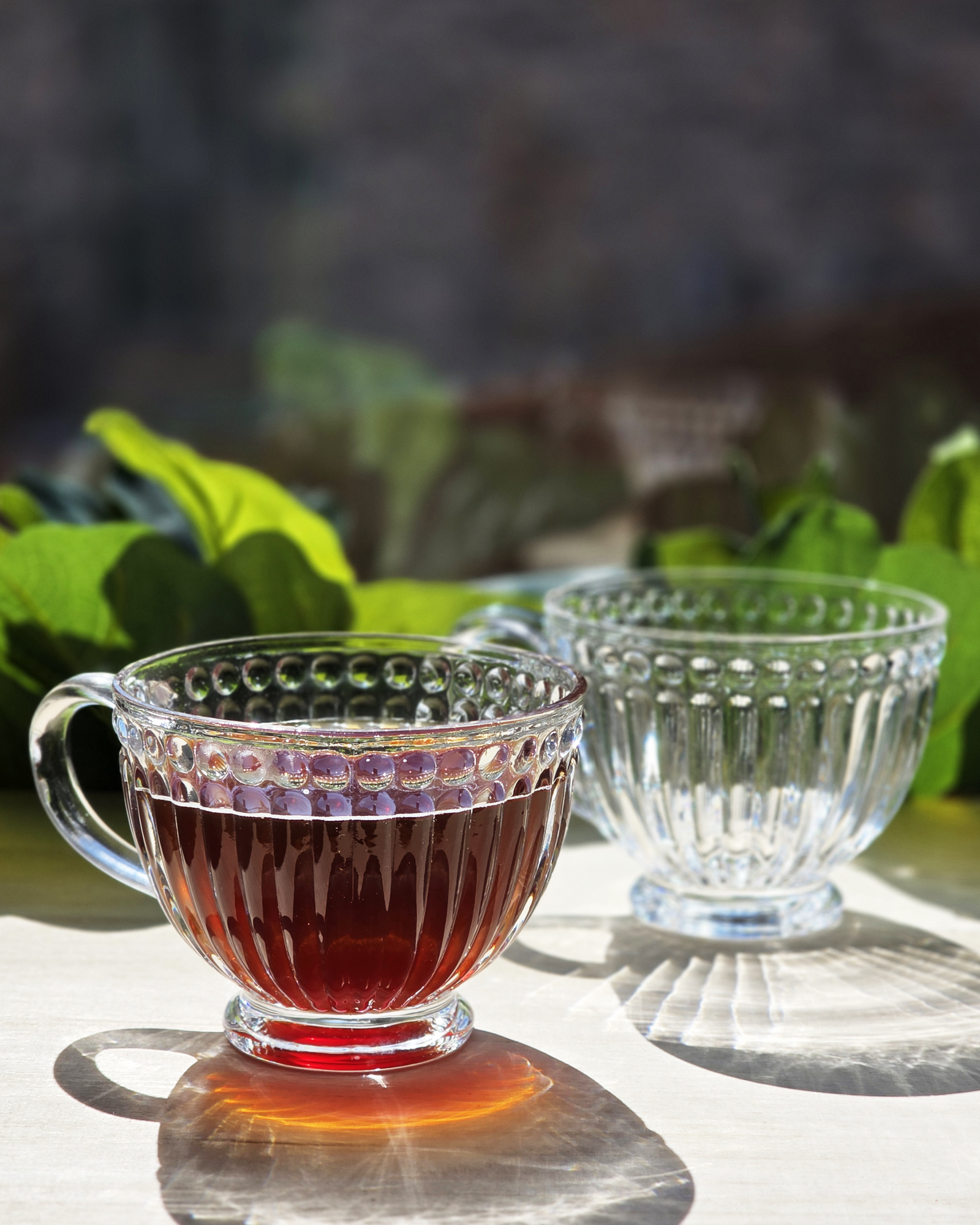 Ribbed Crystal Oversized Coffee Mugs – Set of 2