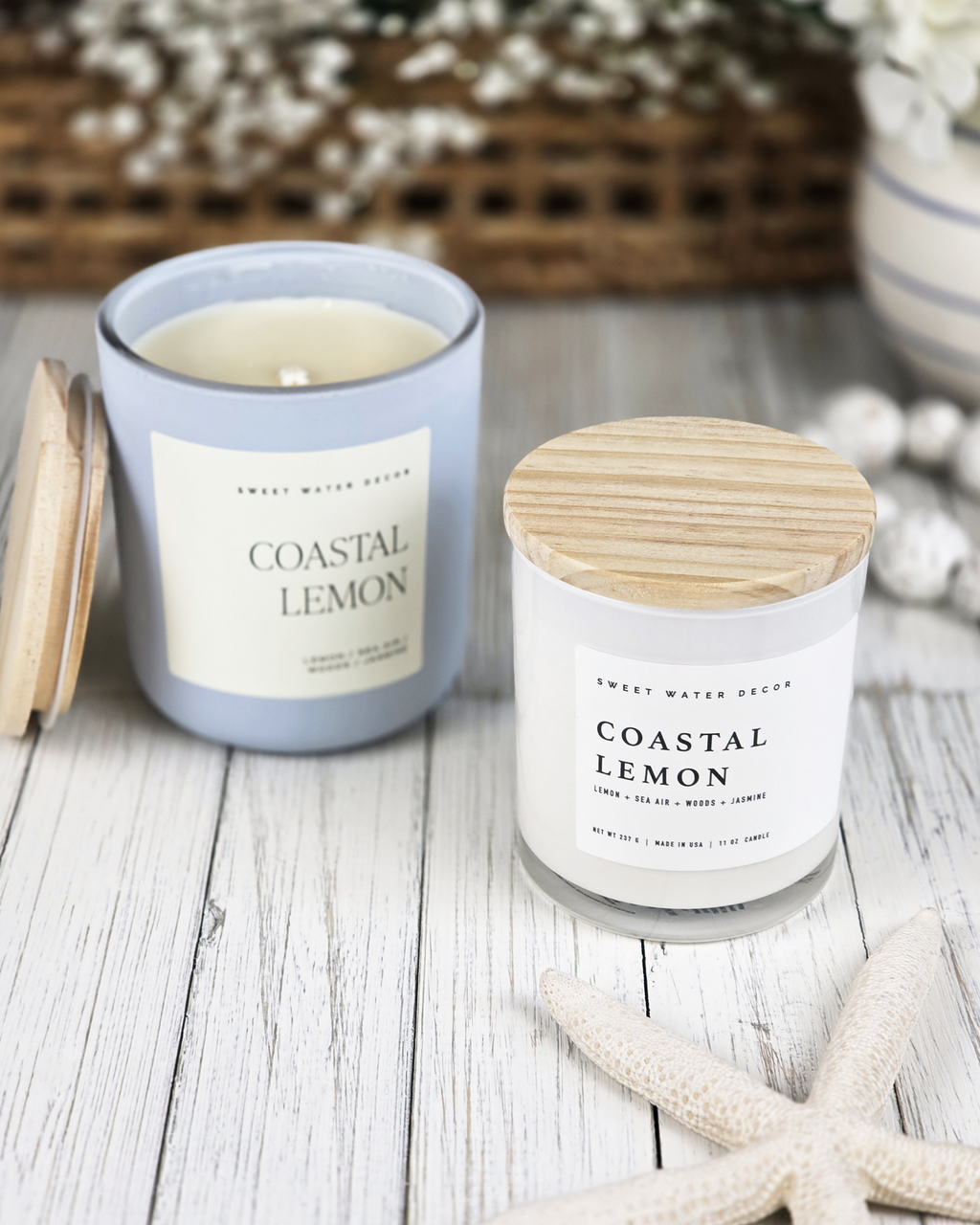 Coastal Lemon Large Soy Candle