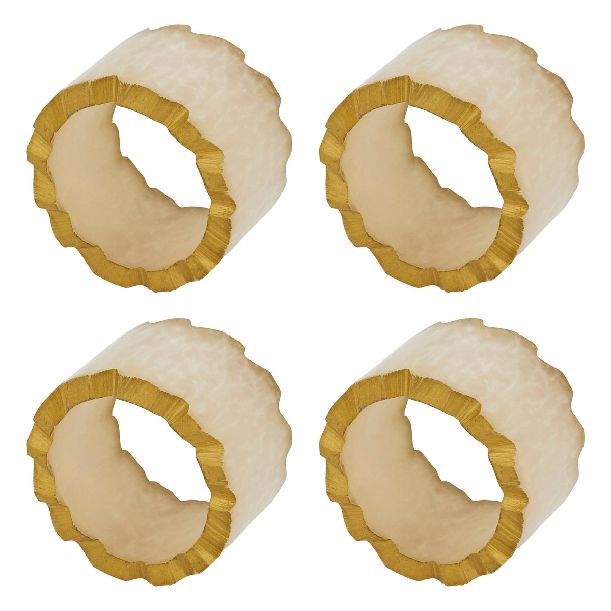 Gilded Ivory — Napkin Rings (Set of 4)