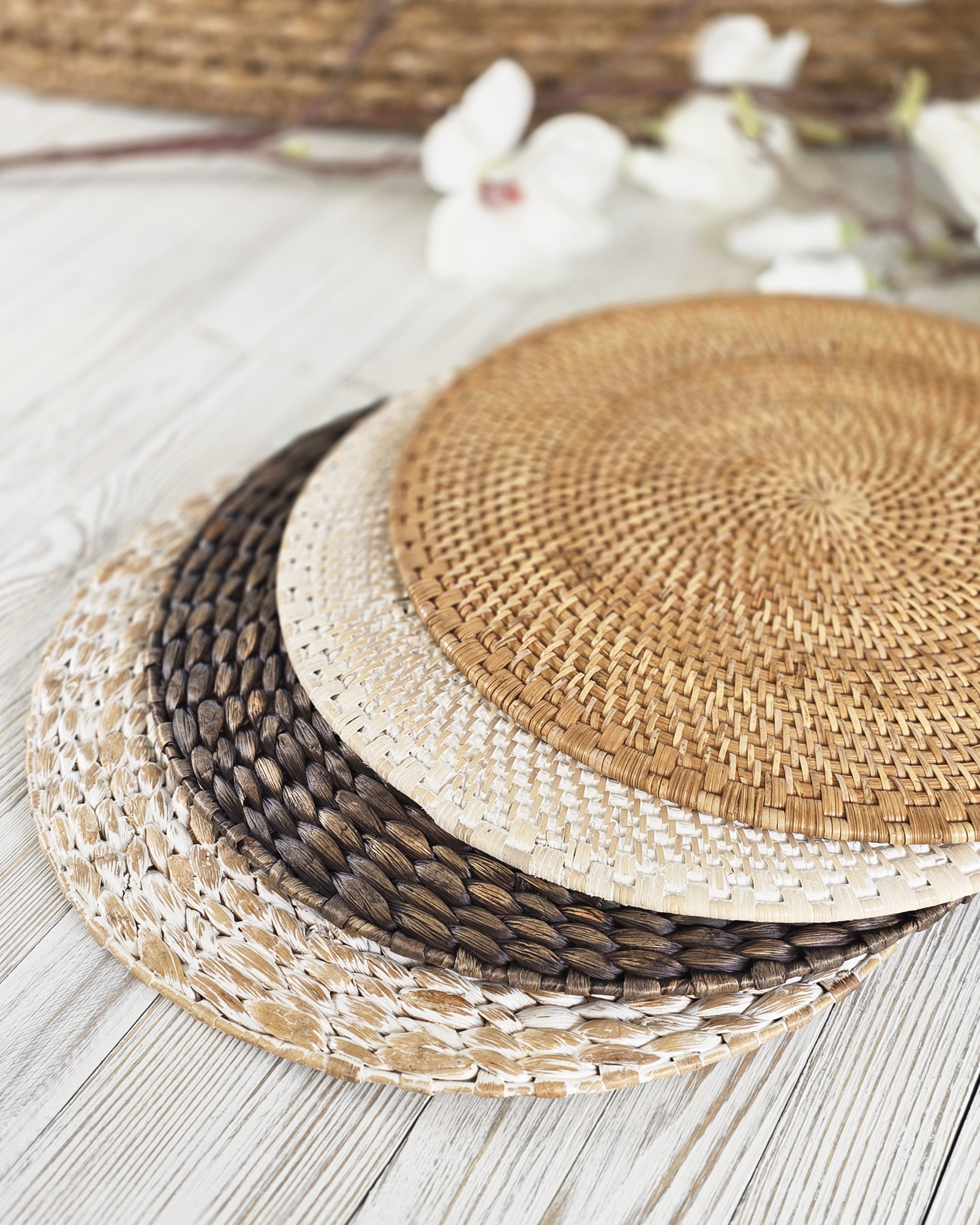 Essential Weave Braided Placemats – Deep Brown