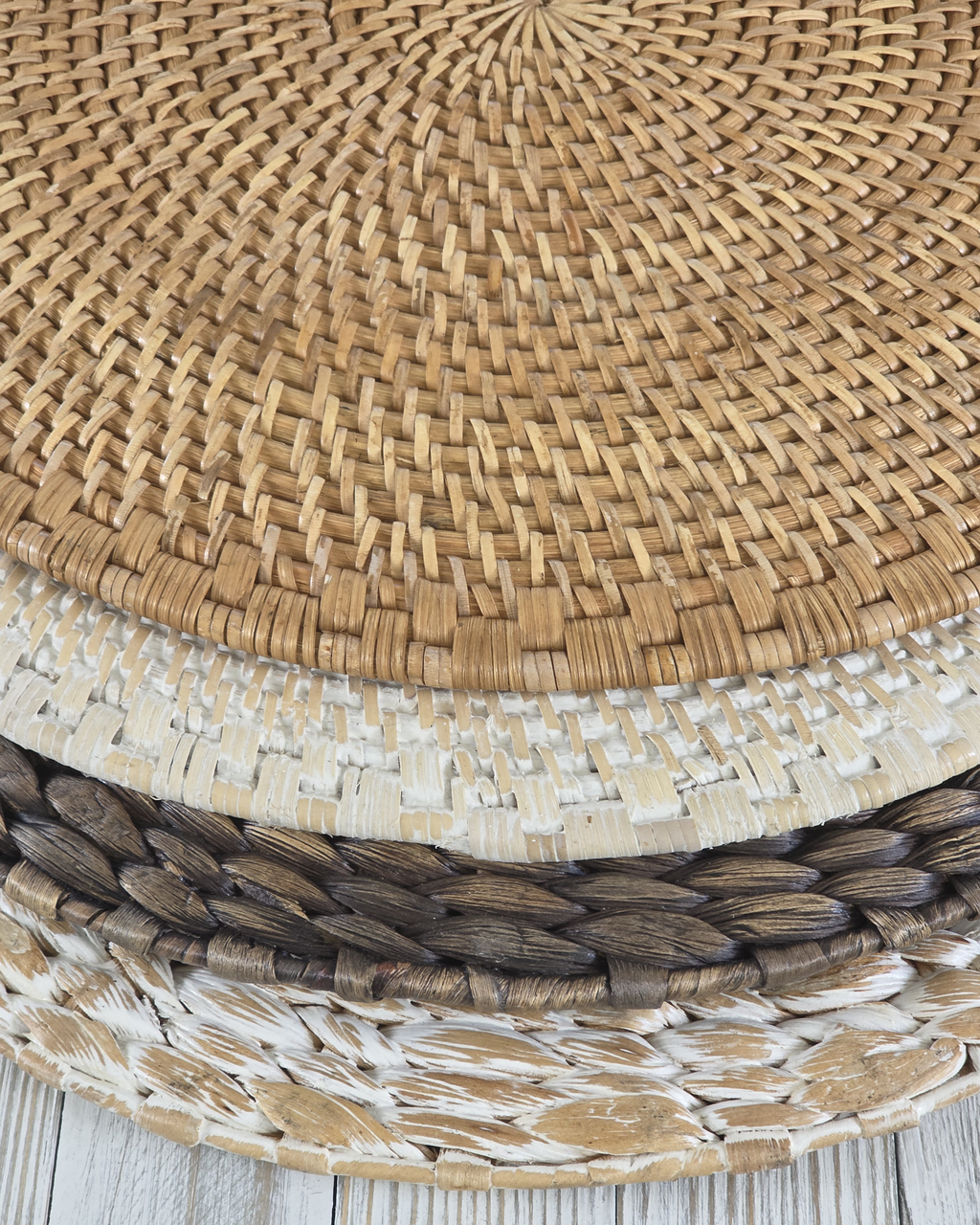 Whitewashed Rattan Charger Plate