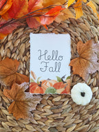 "Hello Fall" - Inspirational Seasonal Prints on Cotton Deckle-Edge Handmade Paper