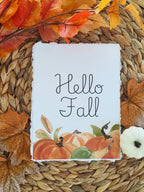 "Hello Fall" - Inspirational Seasonal Prints on Cotton Deckle-Edge Handmade Paper