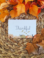 "Thankful" - Inspirational Seasonal Prints on Cotton Deckle-Edge Handmade Paper
