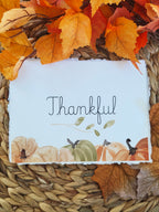 "Thankful" - Inspirational Seasonal Prints on Cotton Deckle-Edge Handmade Paper