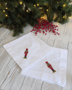 Christmas Nutcracker Embroidered Napkins – Set of 2