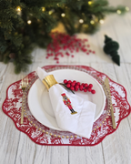 Christmas Nutcracker Embroidered Napkins – Set of 2