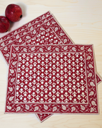 Cotton Hand-Block-Printed Placemats – Charlotte Berry, Set of 4