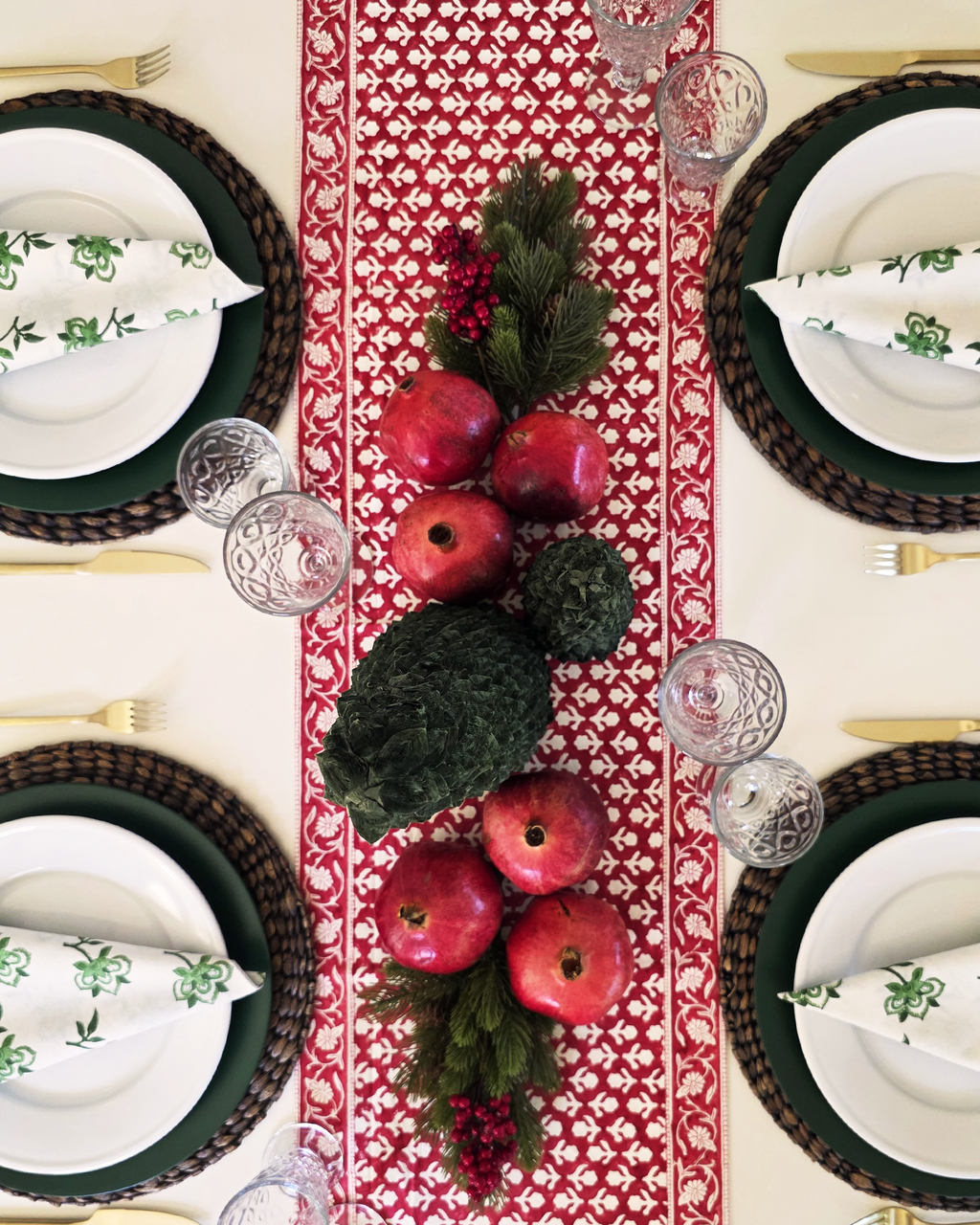 Cotton Hand-Block Printed Table Runner – Charlotte Berry