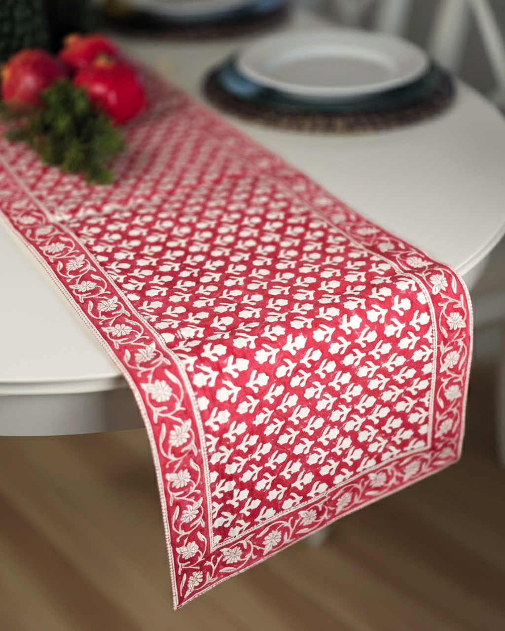 Cotton Hand-Block Printed Table Runner – Charlotte Berry