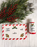 Santa Cookie Plate Set — Red & Holly Green