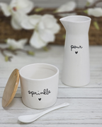 Sprinkle & Pour Ceramic Creamer & Sugar Set – Everyday Tableware (Set of 2)