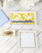 Yellow Pattern — Mini Jewelry & Trinket Tray Set (Set of 3)