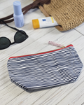 Coastal Stripe Canvas Pouch