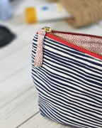Coastal Stripe Canvas Pouch