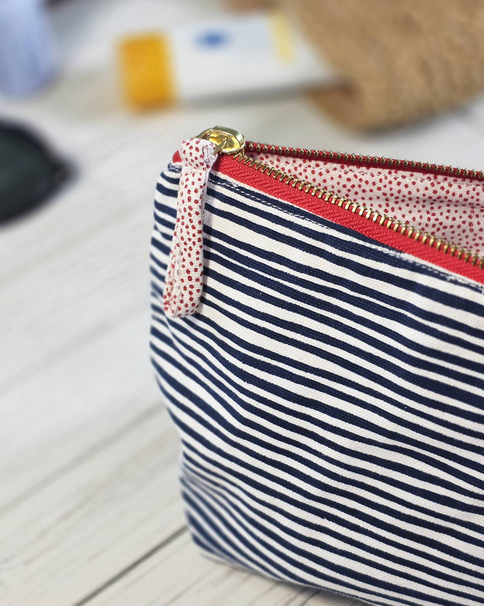Coastal Stripe Canvas Pouch