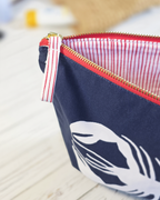 Coastal Lobster Large Canvas Pouch