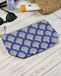 Mediterranean Blue Canvas Pouch