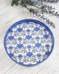 Tilly Blue — Lacquer Round Serving Tray