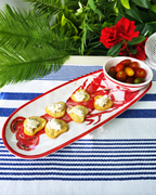Coastal Lobster Melamine Serving Tray with Dip Bowl